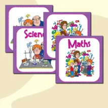 School subjects Школьные предметы Дидактические карточки на английском языке