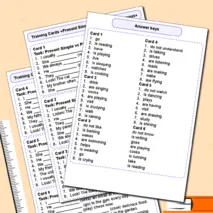 Карточки-тренажёры по английскому языку: «Present Simple vs Present Continuous»