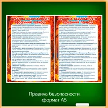 Набор «Осенние каникулы» для оформления класса к окончанию четверти (флажки, облачка, вклейки в дневник, правила безопасности).