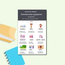Памятка «Запоминаем ударения. А - В»