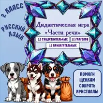 Дидактическая игра по русскому языку «Части речи». 2 класс