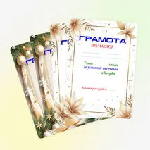 Грамоты на окончание четверти.