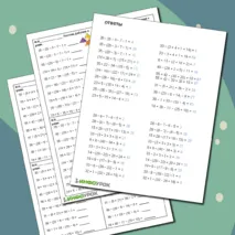 Карточки-пятиминутки по математике 