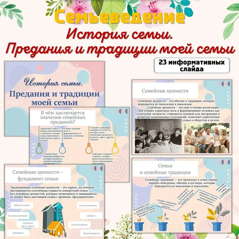 «Предания и традиции моей семьи»/Семьеведение/Презентация
