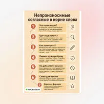 Памятка «Непроизносимые согласные в корне слова»