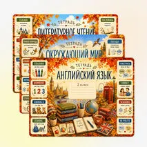 Осенние обложки 2 класс / обложки на тетради