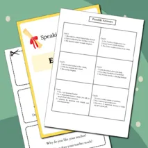 Разговорные карточки «Education (Образование)».