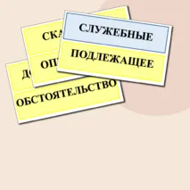 Члены предложения (опорные карточки для доски)
