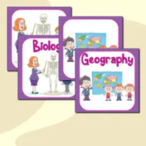 School subjects Школьные предметы Дидактические карточки на английском языке