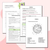 Рабочий лист по биологии на тему 