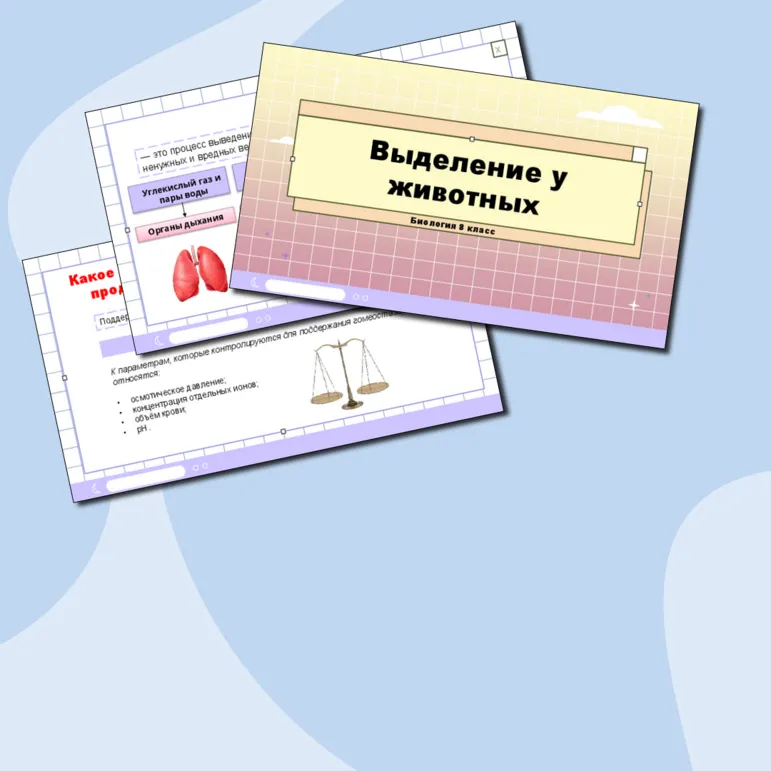 Презентация по биологии для 8 класса по теме: «Выделение у животных».