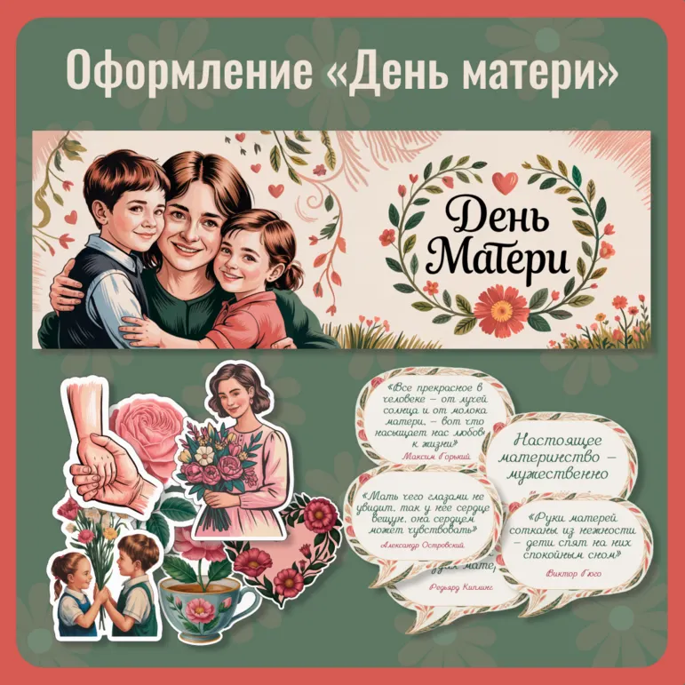 Оформление ко дню матери
