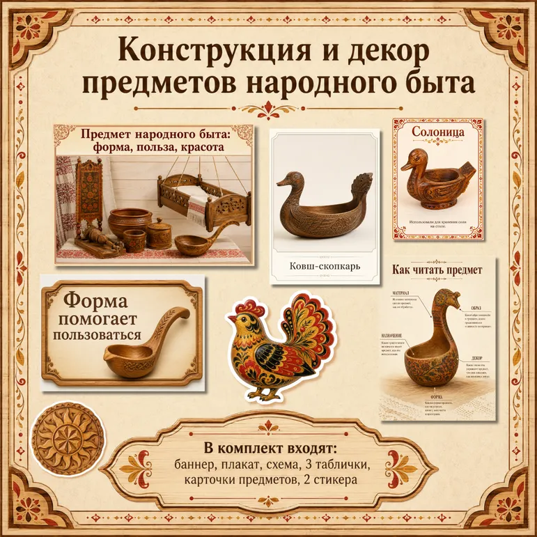 Оформительский комплект по изобразительному искусству «Декоративно-прикладное искусство и человек» (5 класс)