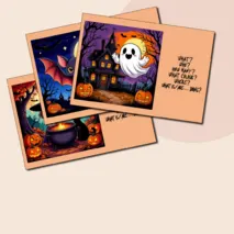 Halloween. Speaking cards.