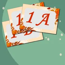 Таблички классов на 1 Сентября (цифра, литера + № школы) + редактируемый файл