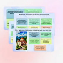 Презентация к ЕГЭ по обществознанию 1.7. Общественные потребности и социальные институты. Признаки и функции социальных институтов.