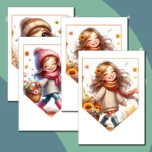 Осенние флажки для оформления (класса, группы, кабинета).