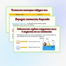 Презентация «Плотность вещества». Физика 7 класс