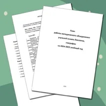 План работы МО учителей биологии, химии, географии на 2024-2025 учебный год