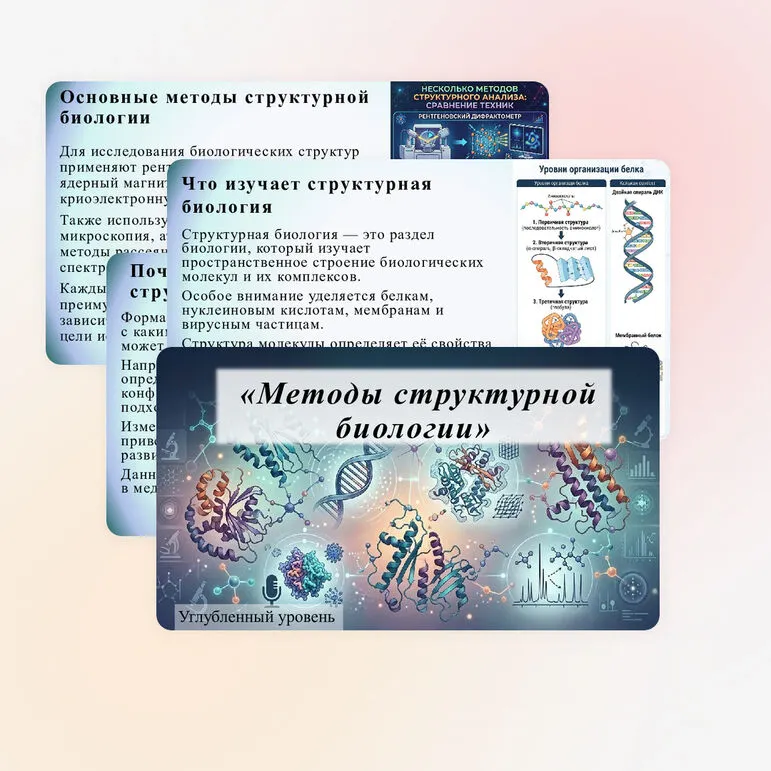 Презентация «Методы структурной биологии» (углубленный уровень)