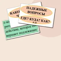 Члены предложения (опорные карточки для доски)