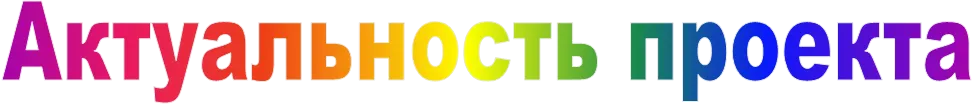 Актуальность проекта