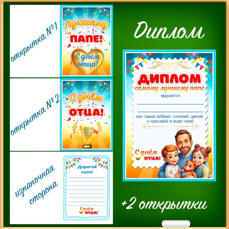«День отца» - диплом и открытки