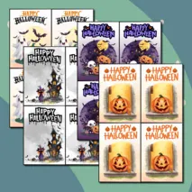 Открытки с пожеланиями на английском языке «Хэллоуин» (Happy Halloween).