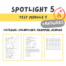 Тест модуль 1. SPOTLIGHT 5 |test module 1
