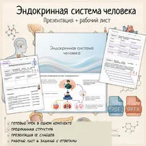Комплект материалов «Эндокринная система человека» (презентация + рабочий лист) по биологии (9 класс)
