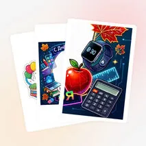 Фоторамка ко Дню знаний для фотосессии + речевые облачка