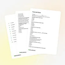 Жаттықтырғыш «Food and Drink»