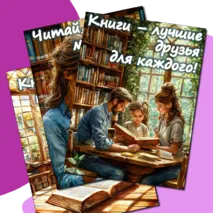 Всероссийский день чтения. 9 октября. Материалы для оформления стенда + закладки и наклейки.