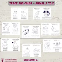 Раскраска Animal A to Z