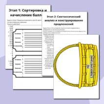 Дидактическая игра «Синтаксическая сортировка»
