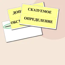 Члены предложения (опорные карточки для доски)