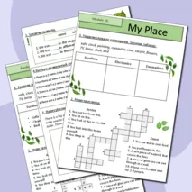 Рабочий лист Spotlight 6 Module 2b (My Place)