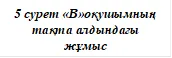 5 сурет «В»оқушымның тақта алдындағы жұмыс