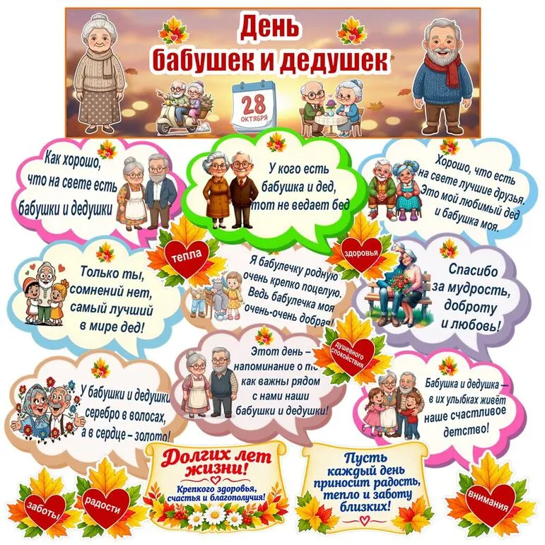День бабушек и дедушек. Оформление.