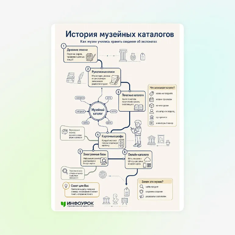 Схема «История музейных каталогов»