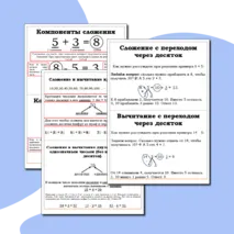 Памятка сложение и вычитание 2 класс