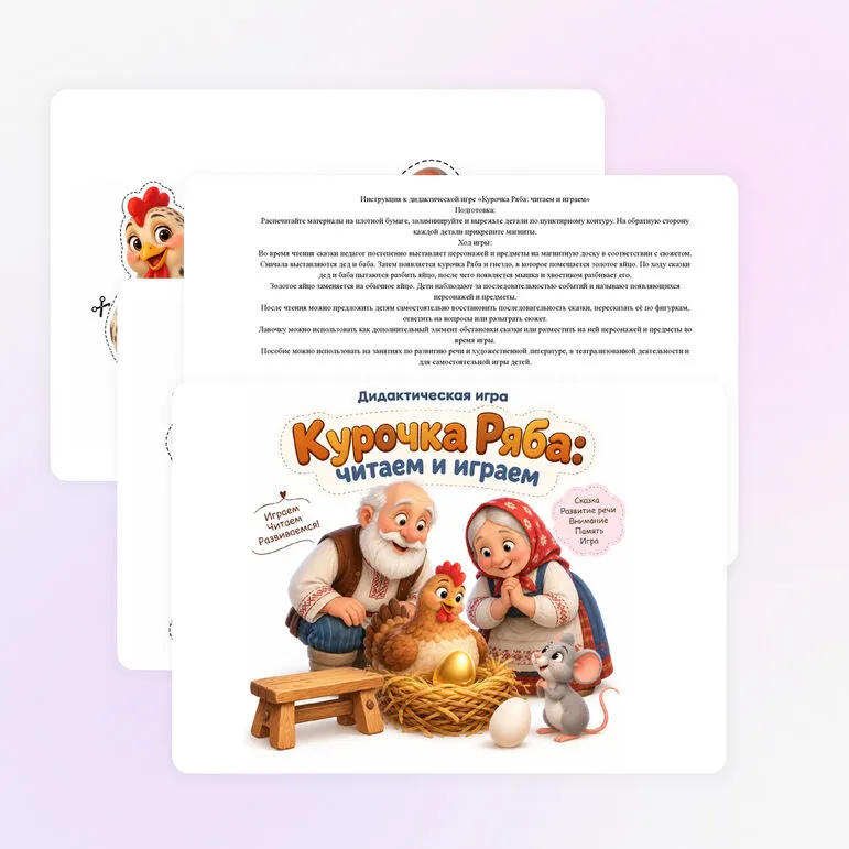 «Курочка Ряба: читаем и играем»