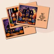 Halloween. Speaking cards.