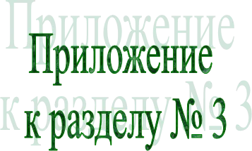 Приложение 
к разделу № 3
