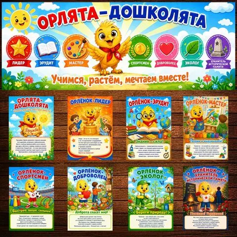 Оформление стенда. «Орлята-дошколята».