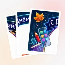 Фоторамка ко Дню знаний для фотосессии + речевые облачка