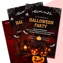Приглашения на вечеринку Хэллоуина Halloween Party