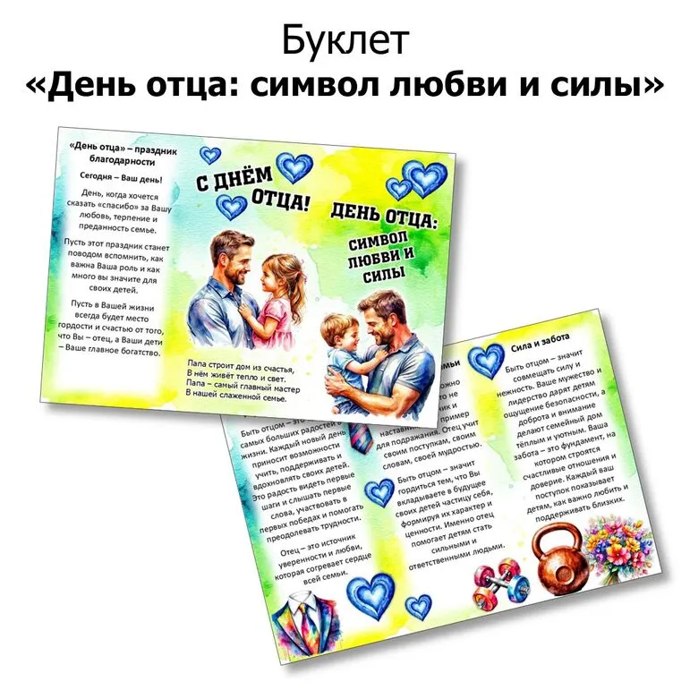 Буклет «День отца: символ любви и силы».