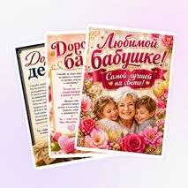 Открытки для бабушек и дедушек
