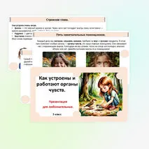 Презентация «Как устроены и работают органы чувств».